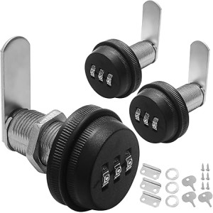 3 Pack Combination Cam Keyless Cabinet Locks