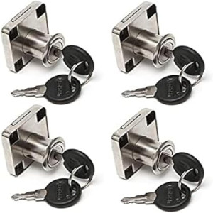 AQSON 4 Pcs Cabinet Lock with 8 Keys